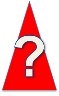 Red triangle with a question mark