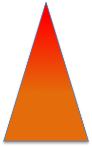 Triangle with a red tip and a orange base