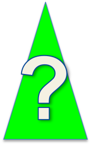 Green triangle with a question mark